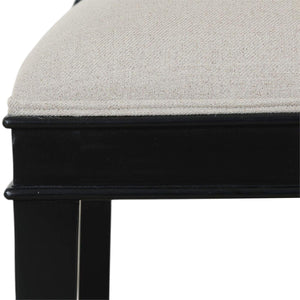 Camille Dining Chair w/ Rattan Back-Blue Hand Home