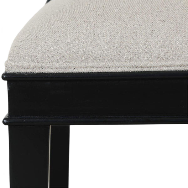 Camille Dining Chair w/ Rattan Back-Blue Hand Home