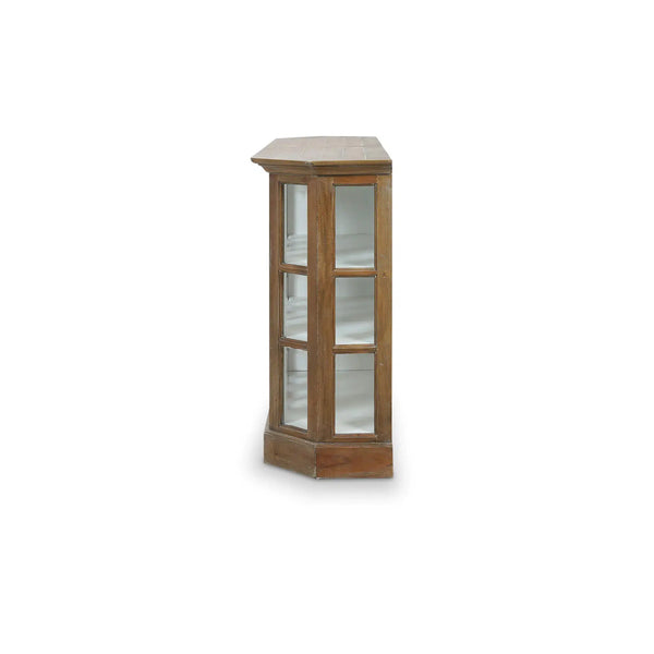 Bramble Cape Cod Narrow Media Console In Straw Wash W/ Architectural White Interior-Bramble-Blue Hand Home