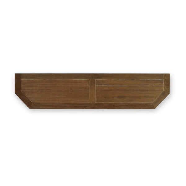 Bramble Cape Cod Narrow Media Console In Straw Wash W/ Architectural White Interior-Bramble-Blue Hand Home