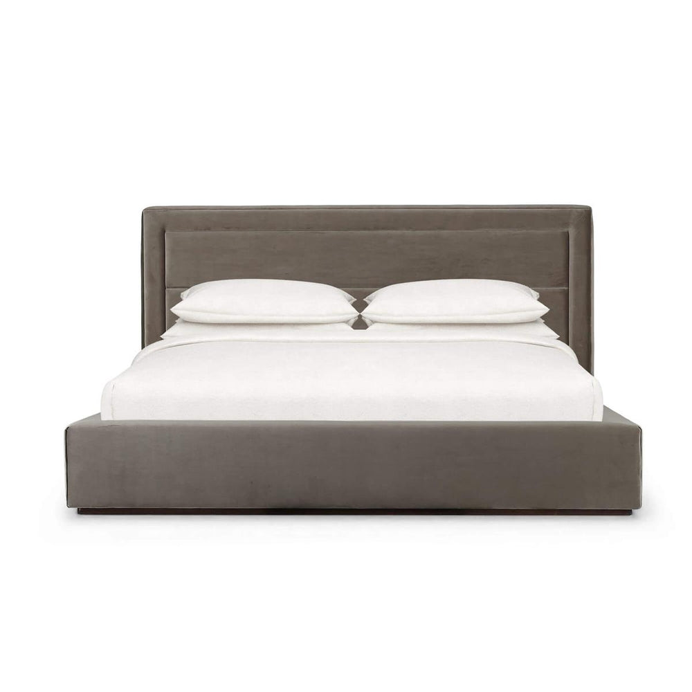 Carmel Upholstered Bed King - Handcrafted Solid Hardwood Frame-Blue Hand Home