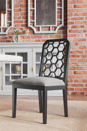 Ceylon Dining Chair by Furniture Handcrafted Wood Seating-Blue Hand Home