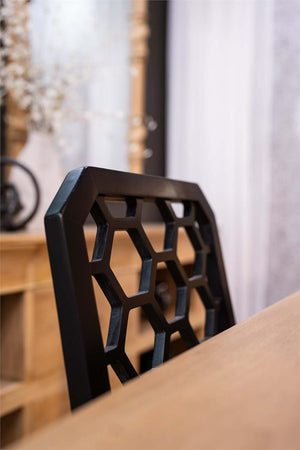 Ceylon Dining Chair by Furniture Handcrafted Wood Seating-Blue Hand Home