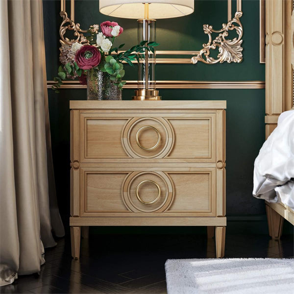 Chalfont 2 Drawer Bedside Table-Blue Hand Home
