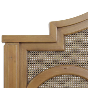 Bramble Chalfont Rattan Bed King in Antique French Oak with Rattan Glaze-Bramble-Blue Hand Home
