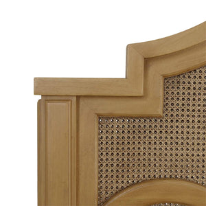Bramble Chalfont Rattan Bed Queen in Antique French Oak w/ Rattan Glaze-Bramble-Blue Hand Home