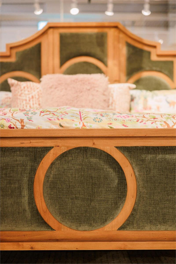 Chalfont Upholstered Bed King-Blue Hand Home