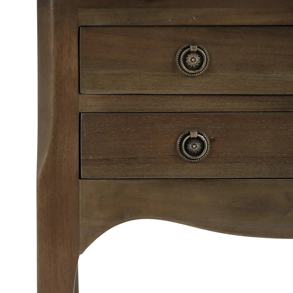 Bramble Chardonnay Side Table In Straw Wash-Bramble-Blue Hand Home