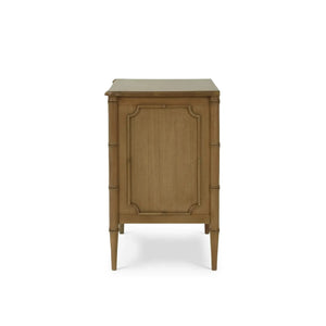 Bramble Chelsea 3 Drawer Bedside Table In Antique French Oak-Bramble-Blue Hand Home