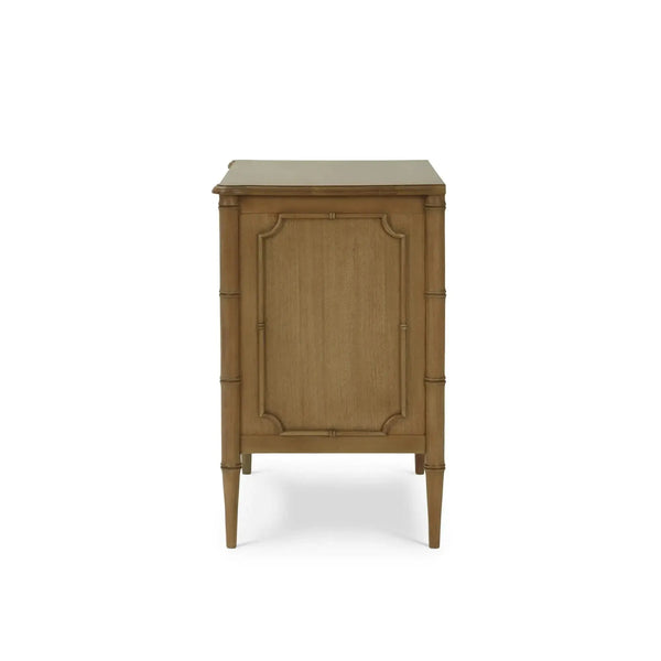 Bramble Chelsea 3 Drawer Bedside Table In Antique French Oak-Bramble-Blue Hand Home