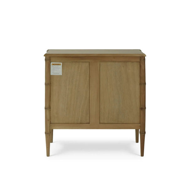 Bramble Chelsea 3 Drawer Bedside Table In Antique French Oak-Bramble-Blue Hand Home