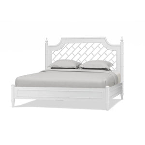 Bramble Chelsea Bed King in Architectural White-Bramble-Blue Hand Home
