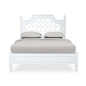 Bramble Chelsea Bed Queen in Architectural White-Bramble-Blue Hand Home