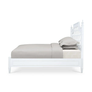 Bramble Chelsea Bed Queen in Architectural White-Bramble-Blue Hand Home