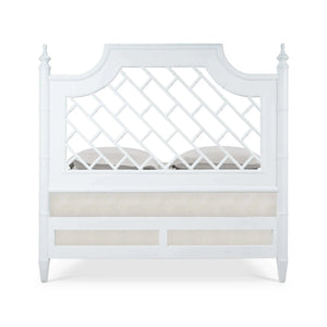 Bramble Chelsea Bed Queen in Architectural White-Bramble-Blue Hand Home