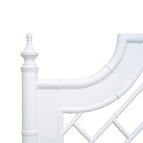 Bramble Chelsea Bed Queen in Architectural White-Bramble-Blue Hand Home