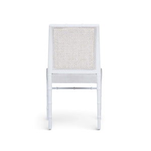 Chelsea Dining Chair w/ Rattan Back-Blue Hand Home