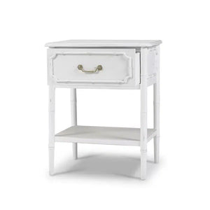 Bramble Chelsea End Table in Architectural White-Bramble-Blue Hand Home