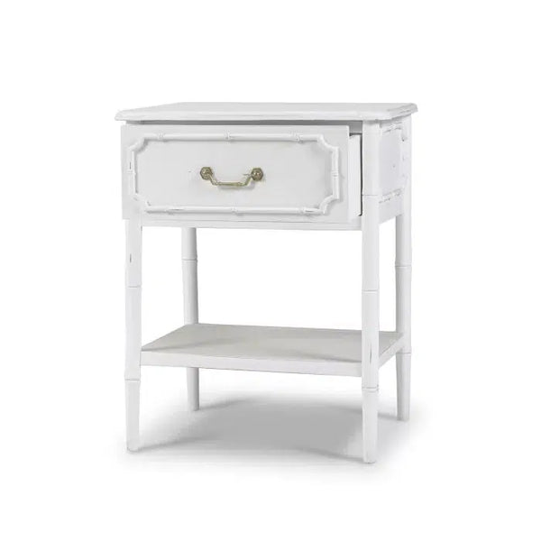 Bramble Chelsea End Table in Architectural White-Bramble-Blue Hand Home