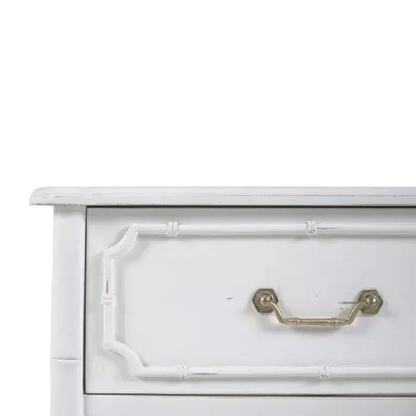 Bramble Chelsea End Table in Architectural White-Bramble-Blue Hand Home