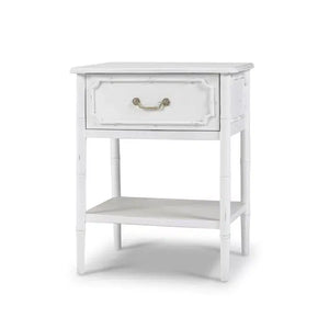 Bramble Chelsea End Table in Architectural White-Bramble-Blue Hand Home