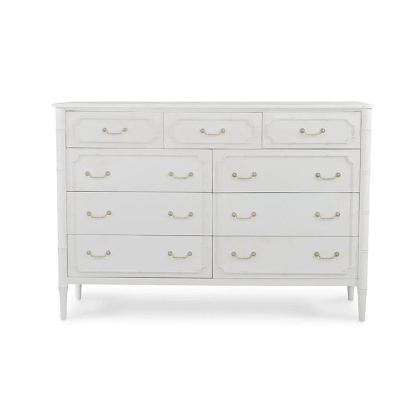 Bramble Chelsea Large 9 Drawer Dresser in Architectural White-Bramble-Blue Hand Home
