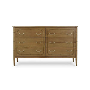 Bramble Chelsea Largish 6 Drawer Dresser In Antique French Oak-Bramble-Blue Hand Home