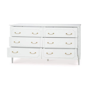 Bramble Chelsea Largish 6 Drawer Dresser in Architectural White-Bramble-Blue Hand Home