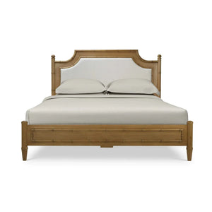 Bramble Chelsea Upholstered Bed King In Antique French Oak-Bramble-Blue Hand Home
