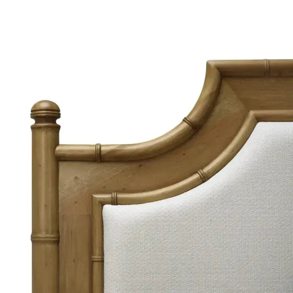 Bramble Chelsea Upholstered Bed King In Antique French Oak-Bramble-Blue Hand Home