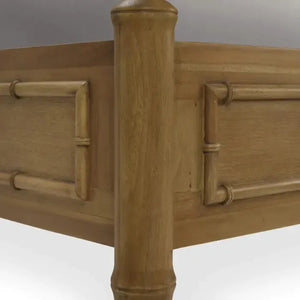 Bramble Chelsea Upholstered Bed King In Antique French Oak-Bramble-Blue Hand Home