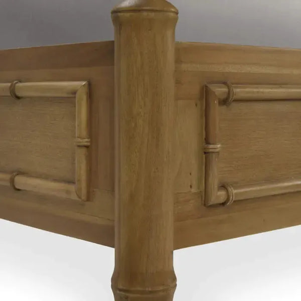 Bramble Chelsea Upholstered Bed King In Antique French Oak-Bramble-Blue Hand Home