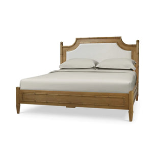 Bramble Chelsea Upholstered Bed King In Antique French Oak-Bramble-Blue Hand Home