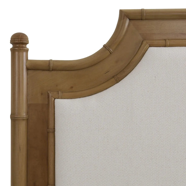 Bramble Chelsea Upholstered Bed Queen In Antique French Oak-Bramble-Blue Hand Home