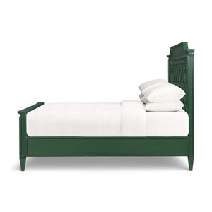 Chinois Bed King Solid Hardwood Handcrafted Bedroom Furniture-Blue Hand Home