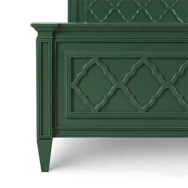 Chinois Bed King Solid Hardwood Handcrafted Bedroom Furniture-Blue Hand Home