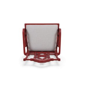 Chinois Dining Armchair in Solid Hardwood with Handcrafted Traditional Details-Blue Hand Home