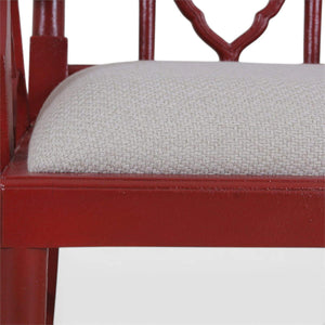 Chinois Dining Armchair in Solid Hardwood with Handcrafted Traditional Details-Blue Hand Home