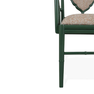 Chinois Dining Armchair w/ Upholstered Back-Blue Hand Home