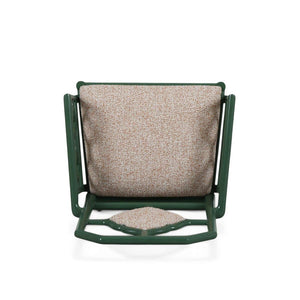 Chinois Dining Armchair w/ Upholstered Back-Blue Hand Home
