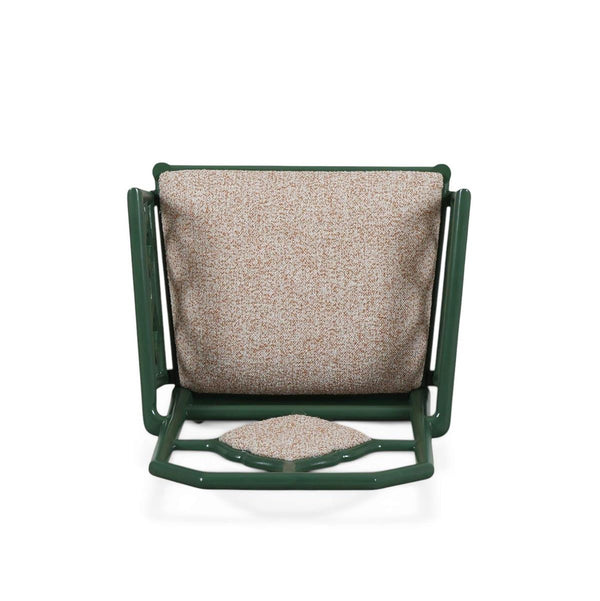 Chinois Dining Armchair w/ Upholstered Back-Blue Hand Home
