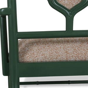 Chinois Dining Armchair w/ Upholstered Back-Blue Hand Home