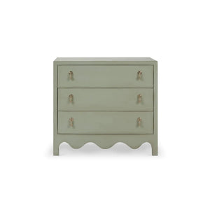 Bramble Chloe 3 Drawer Dresser in Vintage Fennel Green-Bramble-Blue Hand Home
