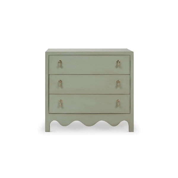 Bramble Chloe 3 Drawer Dresser in Vintage Fennel Green-Bramble-Blue Hand Home