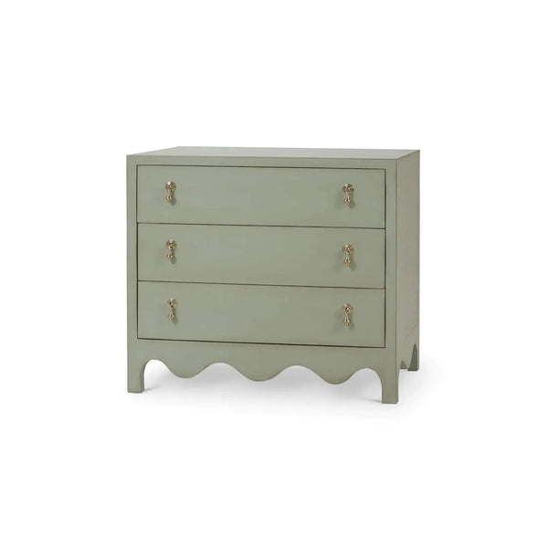 Bramble Chloe 3 Drawer Dresser in Vintage Fennel Green-Bramble-Blue Hand Home