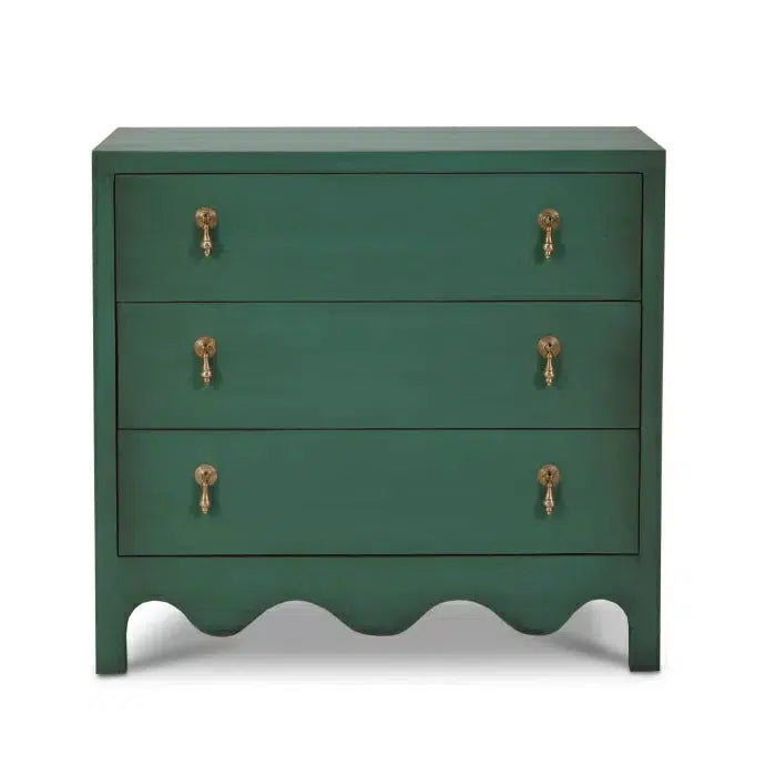 Bramble Chloe 3 Drawer Dresser in Vintage Willow Green-Bramble-Blue Hand Home