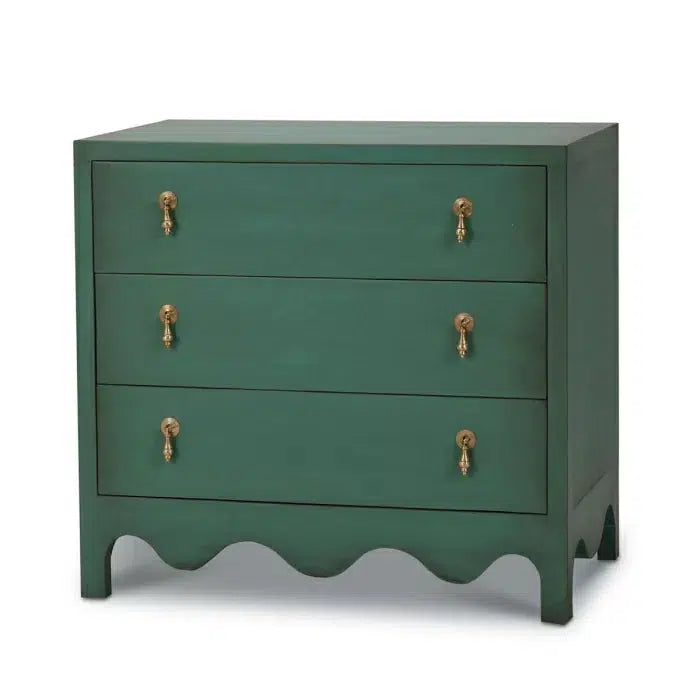 Bramble Chloe 3 Drawer Dresser in Vintage Willow Green-Bramble-Blue Hand Home