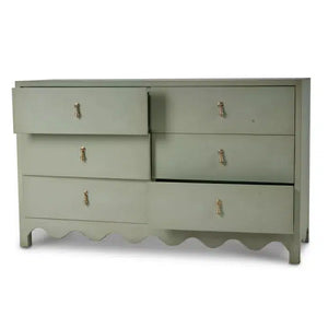 Bramble Chloe 6 Drawer Dresser in Vintage Fennel Green-Bramble-Blue Hand Home
