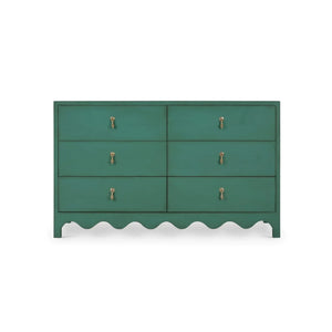 Bramble Chloe 6 Drawer Dresser in Vintage Willow Green-Bramble-Blue Hand Home