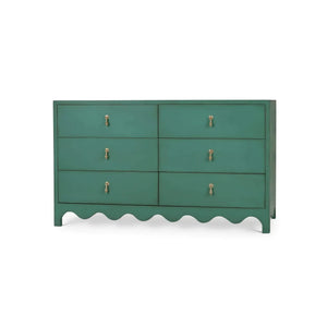 Bramble Chloe 6 Drawer Dresser in Vintage Willow Green-Bramble-Blue Hand Home